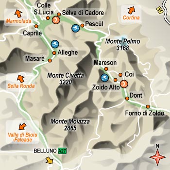 hotel Alleghe: Monte Civetta