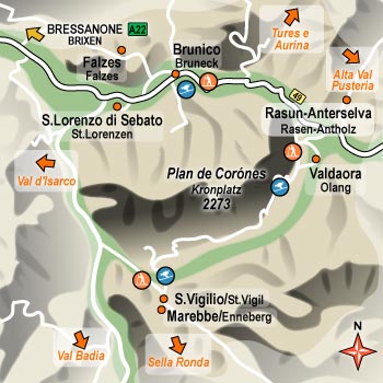 hotel Brunico: Plan de Corones