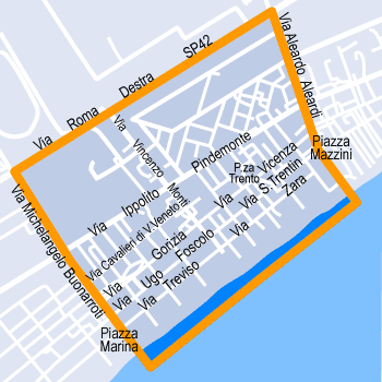 hotel Jesolo: Piazza Marina Piazza Mazzini